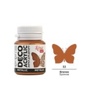 Farba akrylowa metaliczna bronze 53 20ml. Wydawca: Rosa. Dadada.pl Opakowanie Farba akrylowa metaliczna bronze 53 20ml