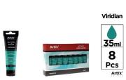 Opakowanie Farba akrylowa szmaragdowo-zielona 35ml (8szt)