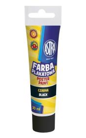 Opakowanie Farba plakatowa tuba 30ml czarna 6szt ASTRA