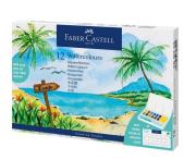 Opakowanie Farby akwarelowe 12kol + pędzelek FABER CASTELL