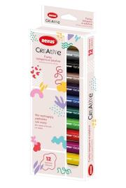 Opakowanie Farby temera w sztyfcie 12 kolorów