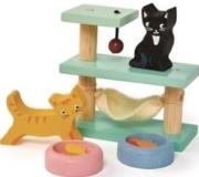 Opakowanie Figurki kotki z akcesoriami drewniane