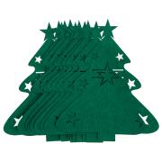 Filcowe podkładki pod sztućce zielone choinki 12sz. Wydawca: Dalprint. Dadada.pl Opakowanie Filcowe podkładki pod sztućce zielone choinki 12sz