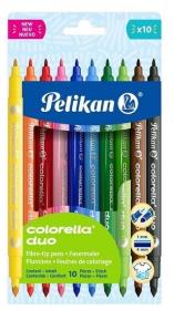 Opakowanie Flamastry Colorella Duo dwustronne 10kol. PELIKAN