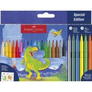 Flamastry Dinozaur 18kol+3kol metal+3kol neon+nakl. Wydawca: Faber Castell. Dadada.pl Opakowanie Flamastry Dinozaur 18kol+3kol metal+3kol neon+nakl