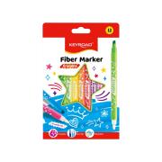 Opakowanie Flamastry KEYROAD Fiber Marker wymazywalne 12 kolorów