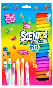 Flamastry pachnące kolorowe 20szt. Wydawca: Scentos. Dadada.pl Opakowanie Flamastry pachnące kolorowe 20szt