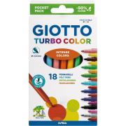 Opakowanie Flamastry Turbo Color 18 kolorów GIOTTO