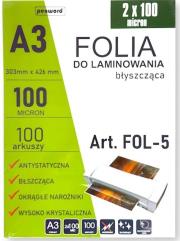 Opakowanie Folia do laminowania A3 100szt