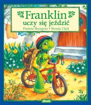 Franklin uczy się jeździć. Autor: Paulette Bourgeois. Dadada.pl Okładka książki Franklin uczy się jeździć