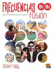 Frecuencias fusion B1+B2 podręcznik do nauki języka hiszpańskiego. Autor: Jesús Esteban, Marina García, Cerdeira Paula, Oliva Carlos, Esther Beltrán. Dadada.pl Okładka książki Frecuencias fusion B1+B2 podręcznik do nauki języka hiszpańskiego