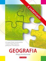 Geografia. Mapy konturowe z zadaniami. Autor:   Praca zbiorowa. Dadada.pl Okładka książki Geografia. Mapy konturowe z zadaniami