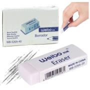 Gumka do mazania biała 3,5cm (40szt). Wydawca: Weibo. Dadada.pl Opakowanie Gumka do mazania biała 3,5cm (40szt)