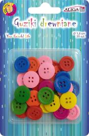 Opakowanie Guziki drewniane 1,8cm 30szt