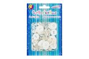 Opakowanie Guziki plastikowe białe 10-30mm 30g