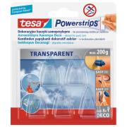 Opakowanie Haczyk samoprzylepny powerstrips Tesa deco przeźroczysty 5szt blister 58900-00017-01 TS