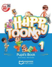 Okładka książki Happy Toons 1 edycja międzyna. PB + DigiBook (kod)