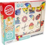 Opakowanie Heros Drewniana gra memory kafelki obrazkowe 40 elementów