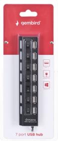 Opakowanie Hub GEMBIRD UHB-U2P7-03 (7x USB 2.0; kolor czarny)