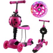 Opakowanie Hulajnoga 3-kołowa 3w1 biedronka różowa