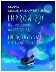 Okładka książki Improwizje na fortepian na cztery ręce