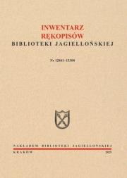 Okładka książki Inwentarz rękopisów BJ. Nr 12841-13300