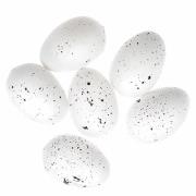 Opakowanie Jajka białe nakrapiane 6cm 6szt