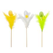 Opakowanie Jajko z brokatem i piórkiem na piku