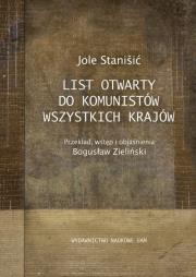 Okładka książki Jole Stanišić, List otwarty do komunistów wszystkich krajów