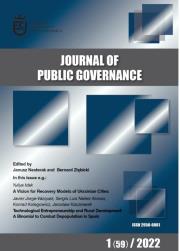 Okładka książki Journal of Public Governance 1/2022