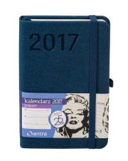 Opakowanie Kalendarz 2017 kieszonkowy z gumką A6 Popart granatowy