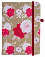 Opakowanie Kalendarz 2025 A6 tyg. Flamenco biało-czer kwiaty