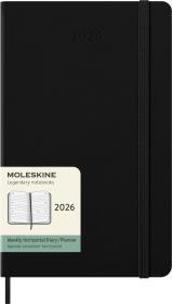 Opakowanie Kalendarz 2026 12M Moleskine L tygodniowy Horyzontalny twarda oprawa czarny 13x21cm
