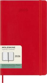 Opakowanie Kalendarz 2026 12M Moleskine L tygodniowy miękka oprawa Scarlet red 13x21cm