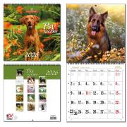 Opakowanie Kalendarz 2026 30x60 13 planszowy Psy Rasowe