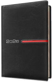 Kalendarz 2026 A4 tygodniowy registry czarny. Wydawca: Evena. Dadada.pl Opakowanie Kalendarz 2026 A4 tygodniowy registry czarny