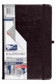 Kalendarz 2026 A5 dzienny Jazz czekoladowy. Wydawca: Element. Dadada.pl Opakowanie Kalendarz 2026 A5 dzienny Jazz czekoladowy