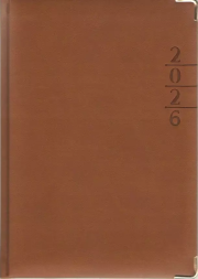 Opakowanie Kalendarz 2026 A5 dzienny Lux złocony brązowy