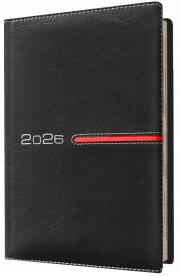 Kalendarz 2026 A6 tygodniowy czarny. Wydawca: Evena. Dadada.pl Opakowanie Kalendarz 2026 A6 tygodniowy czarny