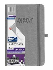 Opakowanie Kalendarz 2026 A6 tygodniowy Techno szary
