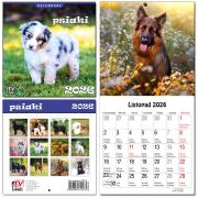 Opakowanie Kalendarz 2026 dla dzieci 16x32 13 plansz Psiaki