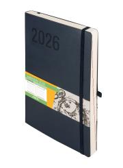Okładka książki Kalendarz 2026 Impresja B5 DNS granatowy