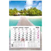 Opakowanie Kalendarz 2026 jednodzielny główka płaska Malediwy