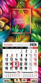 Opakowanie Kalendarz 2026 jednodzielny mini glamour