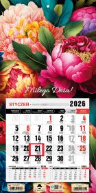 Opakowanie Kalendarz 2026 jednodzielny mini kwiaty