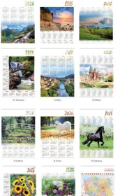 Kalendarz 2026 Jednoplanszowy MIX 1 (15szt). Wydawca: Lucrum. Dadada.pl Opakowanie Kalendarz 2026 Jednoplanszowy MIX 1 (15szt)