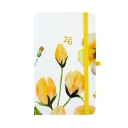 Opakowanie Kalendarz 2026 kieszonkowy tygodniowy żółte Kwiaty