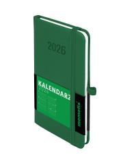 Okładka książki Kalendarz 2026 Memofix A6 TDW zielony
