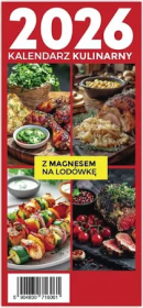 Kalendarz 2026 na lodówkę tygodniowy z przepisami. Wydawca: O-press. Dadada.pl Opakowanie Kalendarz 2026 na lodówkę tygodniowy z przepisami