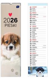 Opakowanie Kalendarz 2026 paskowy 13,5x50cm Psy